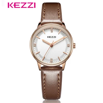 

KEZZZI Women Dress Quartz Watch Fashion Casual Leather Wristwatch Men Women Couple Watches Lover's Relogio Masculino Reloj Mujer