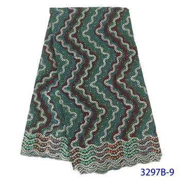

Top Selling Swiss Voile Lace in Switzerland Embroidery African Voile Lace Fabric Latest Nigerian Cotton Lace Fabrics GD3297B-9