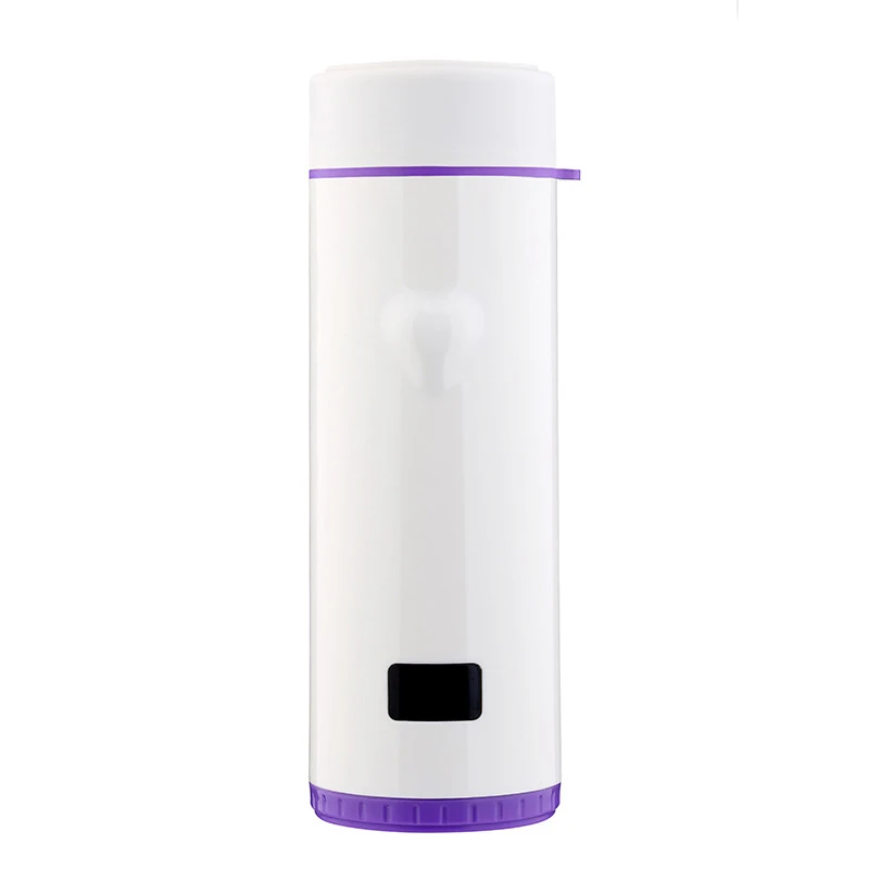 LED Heart Touching Temperature Cup 304 Stainless Steel Cup Gift for Couple PI669 - Цвет: Фиолетовый