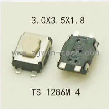 

100PCS Momentary Tact Switch 3X3.5X1.8mm SMD Phone Button4PIN SMD/SMT Side push Button switch TS-1286M-4