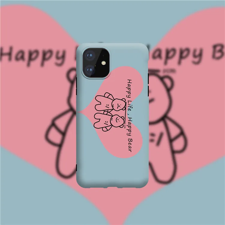 

Retro friends brother sister bear Phone case For iPhone 11 Pro Max case Cute cover for iPhone XS MAX XR X 7 8 6 Plus 7Plus Case