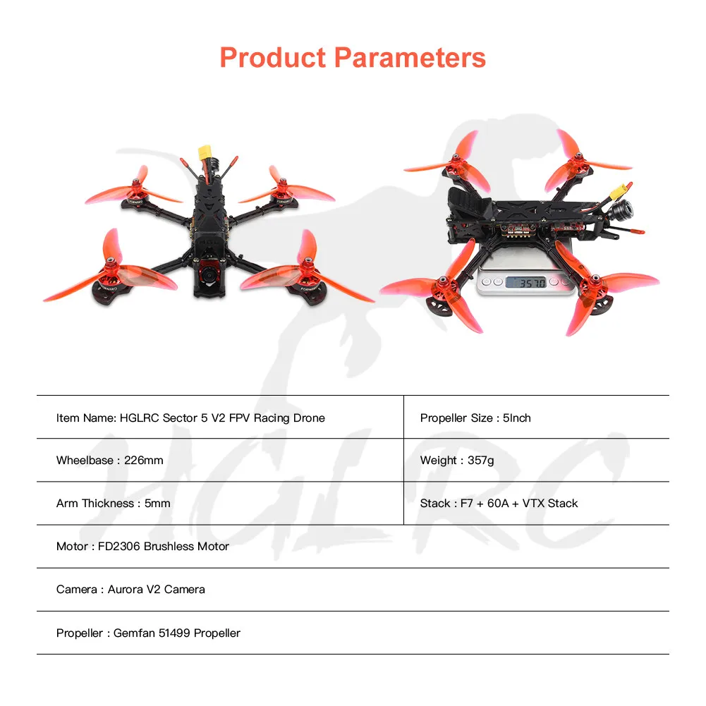 HGLRC Sector5 V2 FPV гоночный Дрон F7 Fc 60A 4в1 ESC 2306 мотор 6S игрушки для детей забавные подарки игрушки для детей# B20