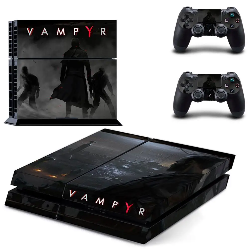 Vampyr PS4 наклейки виниловые кожа PS 4 стикер Play station 4 Наклейки Обложка Pegatinas для playstation 4 консоли и 2 контроллера