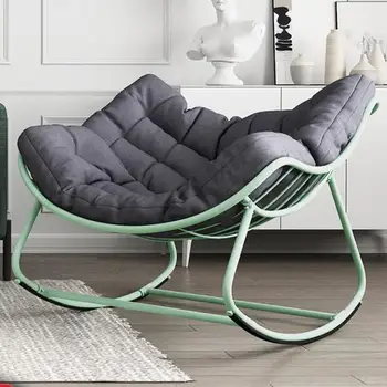 

Balcony Rocking Chair Adult Family Nap Chair Indoor Living Room Simple Leisure Lounge Chair Rocking Chair Carefree Chair