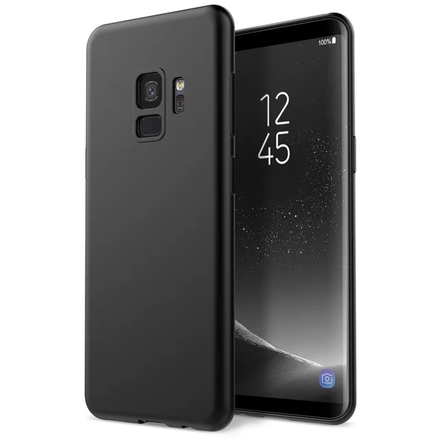 Мягкий силиконовый чехол для samsung Galaxy A8 S9 плюс S8 S7 край S6 A3 A5 A7 J3 J5 J7 Примечание 3 4 5 8 ТПУ, конфетный чехол для телефона - Цвет: Black