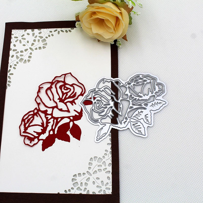 

Beautiful Woman with Rose on Her Head Metal Cutting Dies for Scrapbooking New 2019 Die Cuts for Card Making Stitch Craft Dies