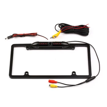 

US License Plate Frame Backup Camera Rear View Reversing Camera Parking Assist 8 IR LED Night Vision Waterproof Car Accessories