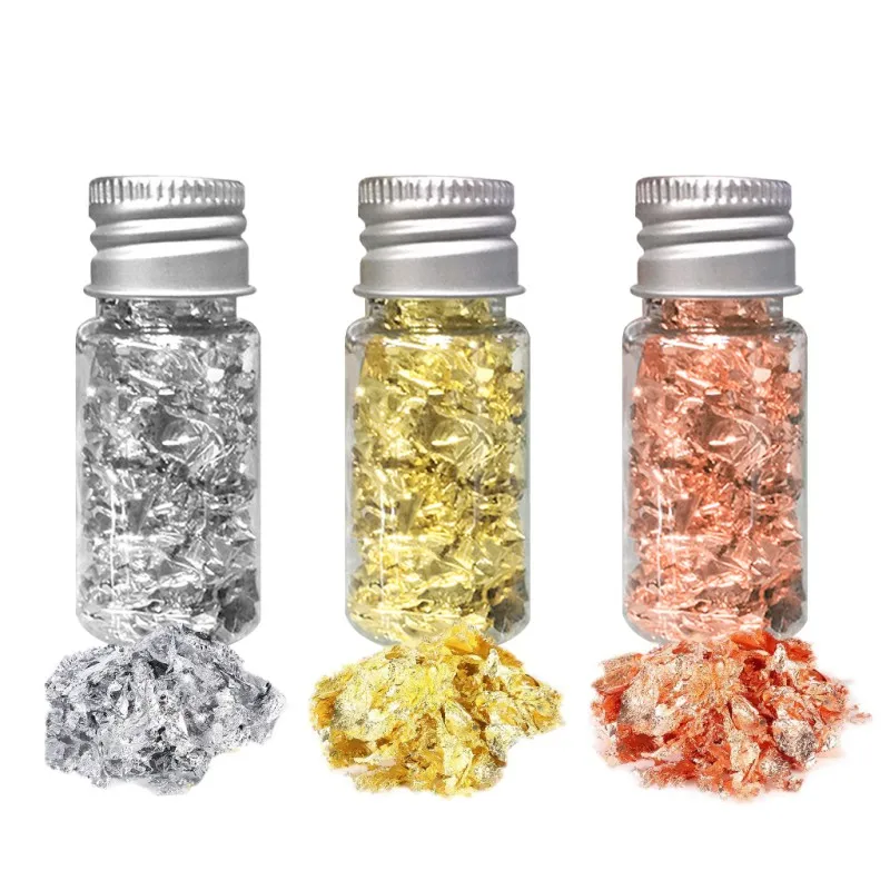 

Gold Foil Flakes For Resin Imitation Gold Foil Flakes Metallic Leaf For Painting Crafts Slime And Resin Jewelry Making M