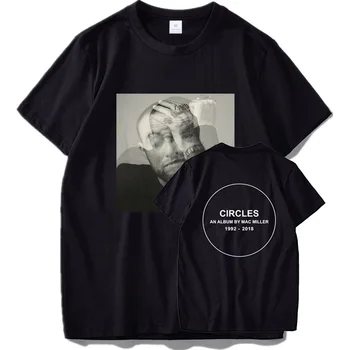 

Mac Miller T Shirt Album Circles Tshirt American Rapper EU Size 100% Cotton Short Sleeve Crewneck Soft Basic Tops Tee