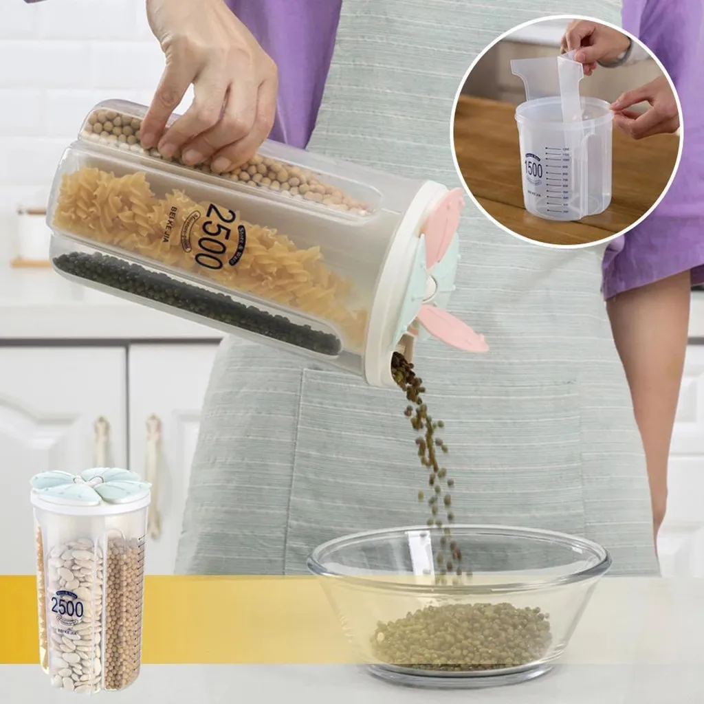 

Transparent Plastic Storage Box Dry Dried Food Storage Box Container Box Kitchen Food Grain Rice Container Storage organizer