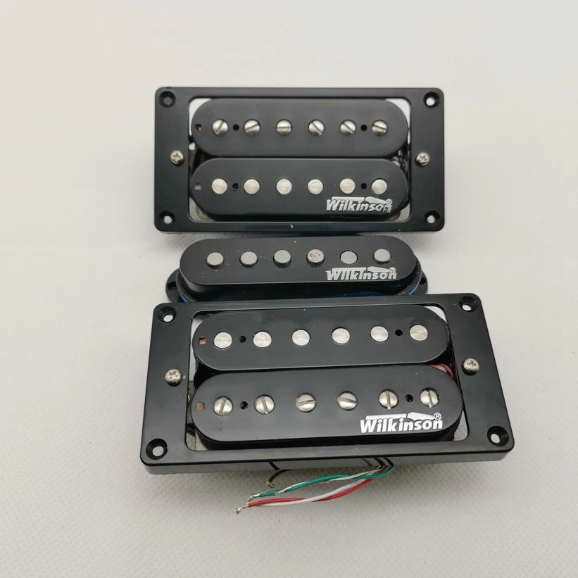 Оригинальные звукосниматели Wilkinson Alnico5 Хамбакеры/звукосниматели с одной катушкой, звукосниматели для гитары, сделанные в Корее - Цвет: HSH set Black