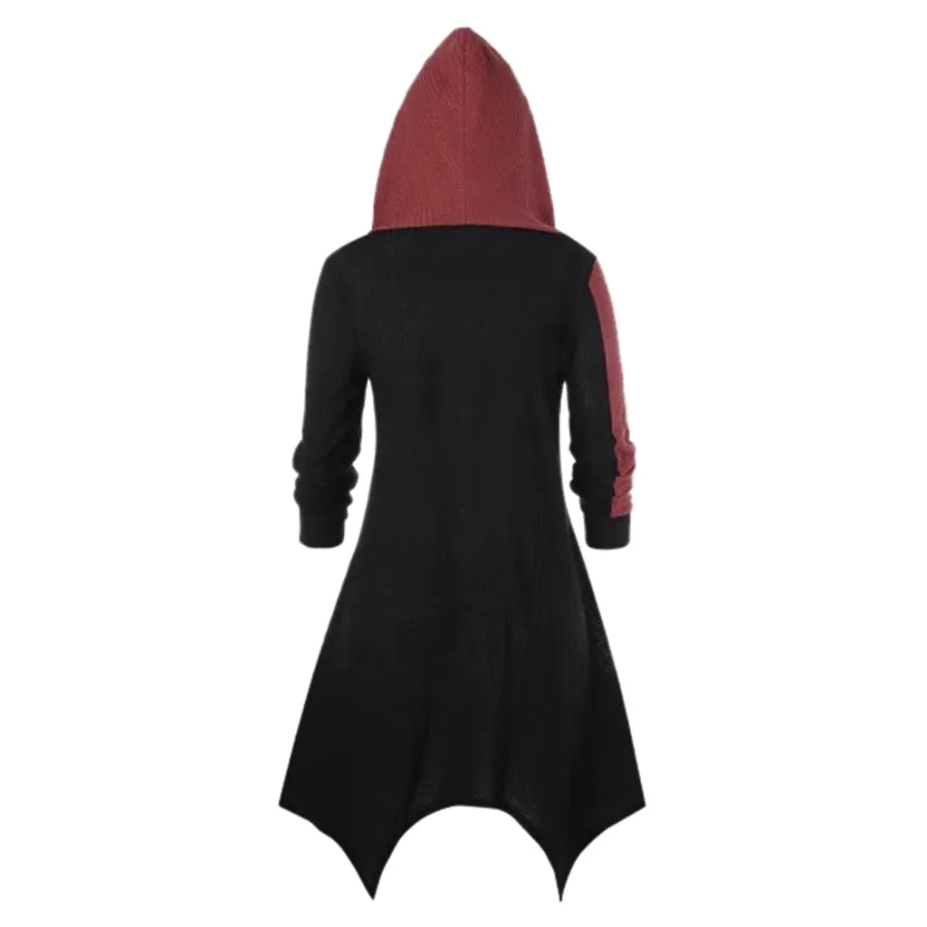 Feitong, женское платье с длинным рукавом, vestidos, однотонный пуловер, неровный, с капюшоном, приталенное, платье-толстовка, платье женское
