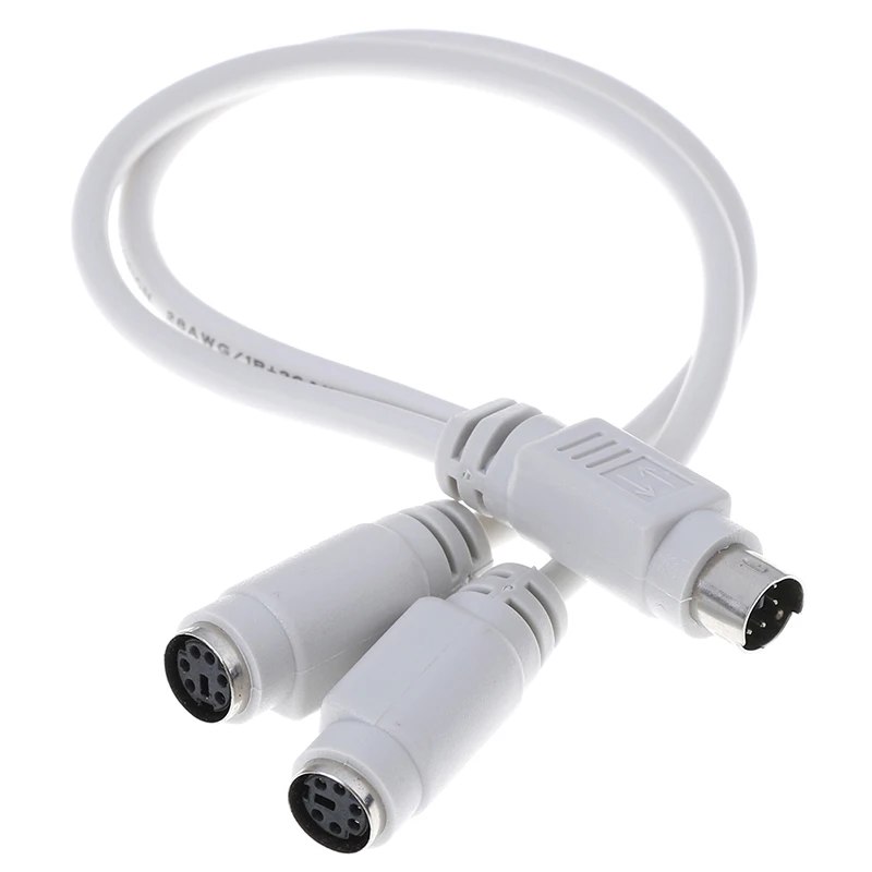 Motherboard Ps2 Ps/2 Splitter Adapter Cable 6pin Mini Din Male To 2