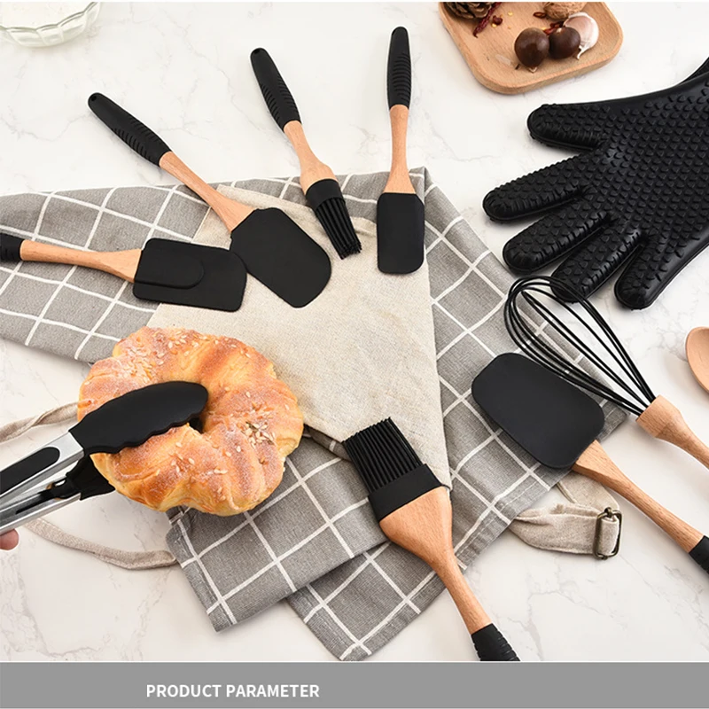 Silicone Wood Turner Spatula Brush Scraper Pasta Gloves Egg Beater Kitchen Accessories Baking Cooking Tools Kitchenware Cookware kitchen utensils