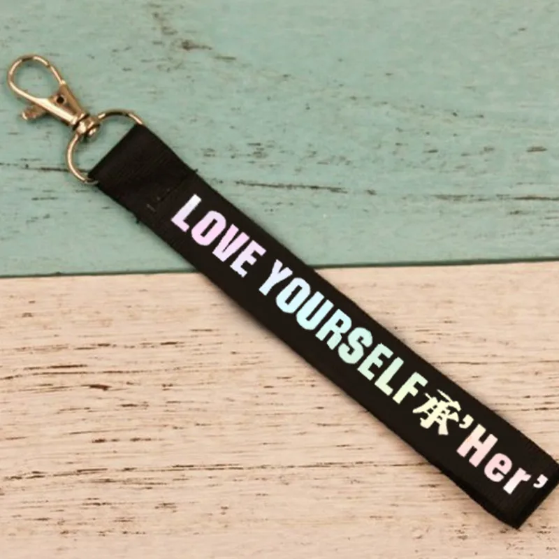 Брелок KPOP лазерный брелок для ключей Bangtan Boys с надписью Love Yourself RAPMONSTER V JUNGKOOK JIMIN JHOPE