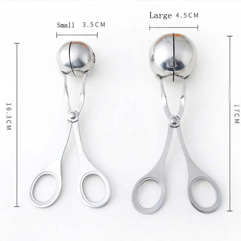 1PC stainless steel Kitchen Ball Maker Meatball Production Mold Convenient Fried Meatballs Making Spoon Kitchen Meat Tools