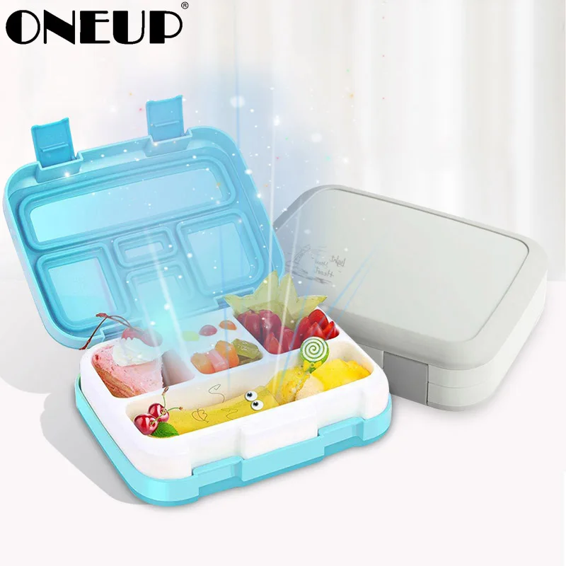 

ONEUP Portable Lunch Box For Kids With Compartment New Cartoon Microwavable Bento Box Leakproof Food Container Gift Tableware