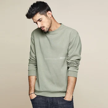 

Kuegou Brand winter men round collar sweatshirt in Europe and the contracted letters printed hoodie leisure sweatshirt XW-0223