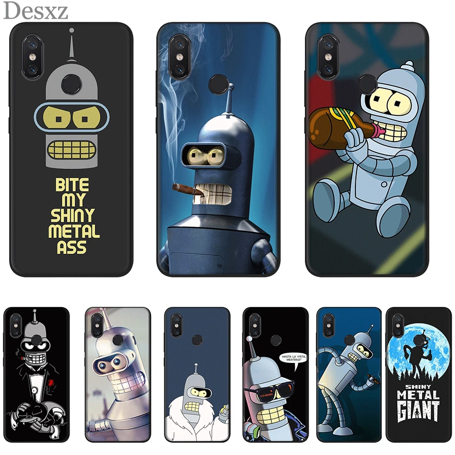 

Mobile Phone Case For Xiaomi Mi 6 8 A1 A2 A3 5X 6X CC9E MAX 3 9T 9 SE F1 8 Lite Pro Cover Futurama Bender Lovely