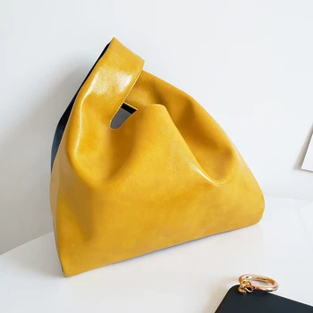 

Fashion Women Handbags Double Sided Solid Color Totes Ladies Simple Quality PU Leather Evening Party Purse Clutches Bag