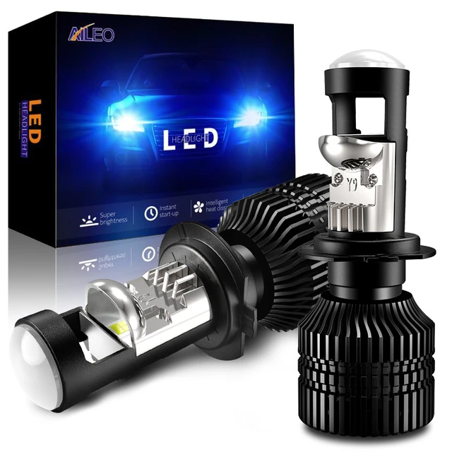 Coppia H4 Lampade LED da Auto Fari Moto Kit Lampadine 70W Luce