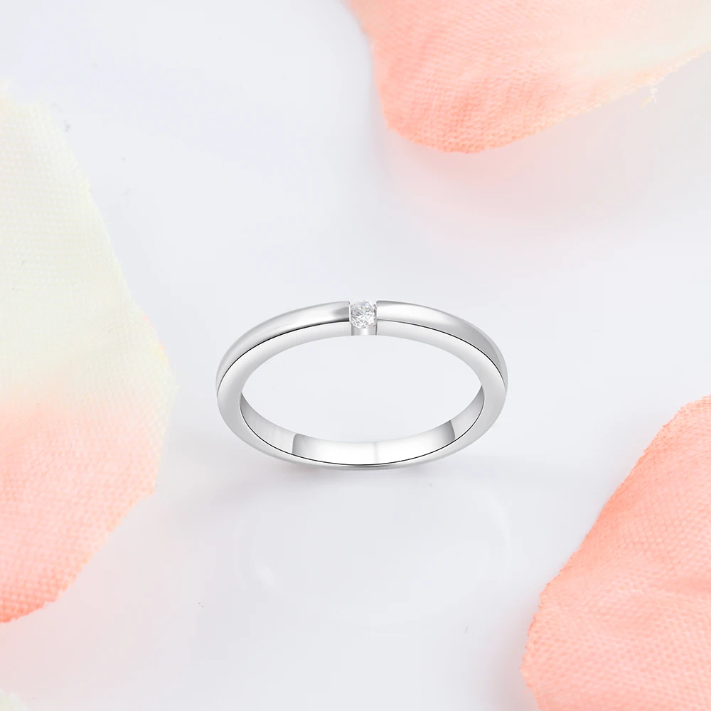 Роскошные кольца из стерлингового серебра 925 для женщин круглый фианит свадебное кольцо на палец обручальное кольцо ювелирные украшения(Lam Hub Fong