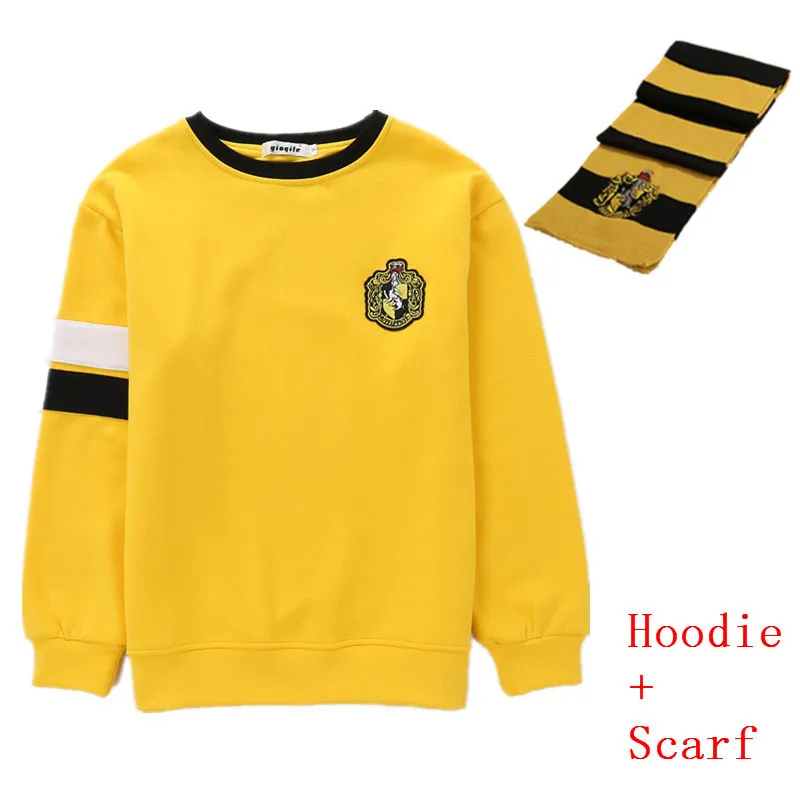 hoodie scarf Толстовка с капюшоном Ravenclaw костюм Слизерин Hufflepuff Униформа джемпер шарф Гриффиндор свитер Гермиона для влюбленных девочек - Цвет: hoodie scarf