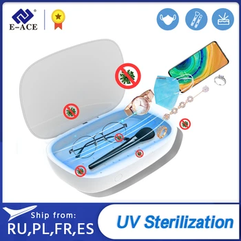 

E-ACE M04 Vehicle UV Disinfection Box Multifunctional Mobile Phone Mask Sterilization Uv Sterilizer Live Nail Sterilization Box