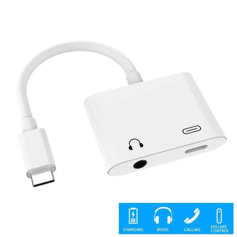 Быстрая зарядка PD для iPad Pro huawei samsung Xiaomi 2-в-1 Тип usb с разъемами типа C и 3,5 ММ Наушники цифровой аудио адаптер конвертер