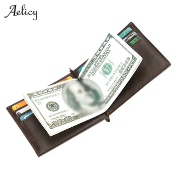 

Aelicy Fashion Pu Leather Solid Color Wallet Slim Rfid Blocking Leather Wallet Credit Id Card Holder Purse Money Case For Men