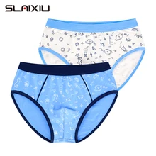 Полосатые шорты с рисунками из мультфильмов детское нижнее белье из 2 шт./партия хлопка Детские Боксеры-брифы для подростков, нижнее белье для мальчиков детское нижнее белье на возраст от 4 до 14 лет