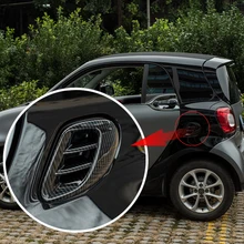 Para novo smart 453 fortwo traseira tomada de ar quadro decorativo abs adesivo 3d capa proteção saída ar estilo do carro acessórios