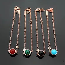 Высокое качество Титановая сталь ювелирные изделия буквы могут вращаться Круглый браслет из бисера для женщин