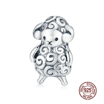

MOWIMO Little Sheep Beads Fit Original Silver Bracelet 925 Sterling Silver Charms Pendant DIY Necklace Jewelry For Women BNC187