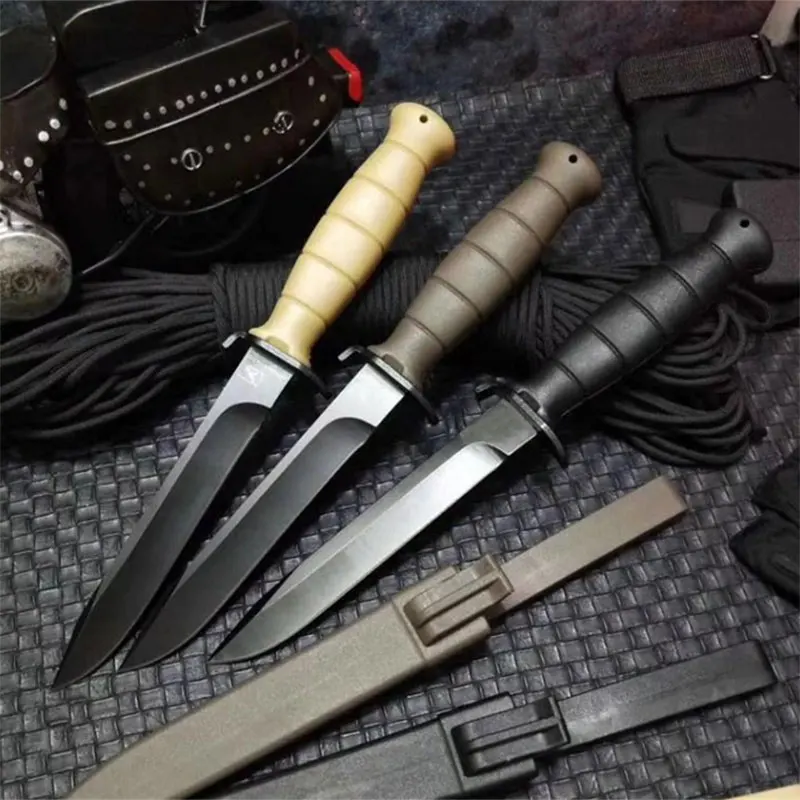 MANCROZ 8Cr13Mov с фиксированным лезвием для выживания, тактический прямой нож с ручкой PP, походные ножи, инструмент для повседневного использования|Ножи|   | АлиЭкспресс