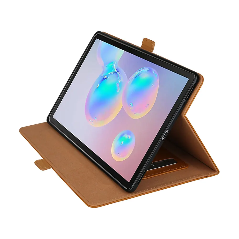 Авто спящий смарт-чехол с картой Solt для Samsung Galaxy Tab S6 10," SM-T860 SM-T865 чехол бизнес кожаный чехол-подставка