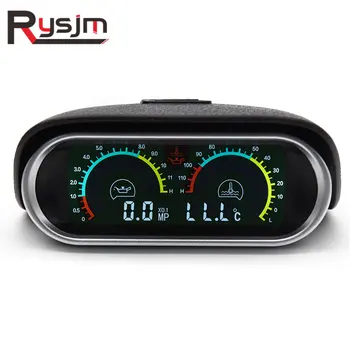 

2 in 1 12v/24v Truck Car Water Temperature Gauge Oil Pressure Gauge + racing Meter water temp Sensor universal digital kit