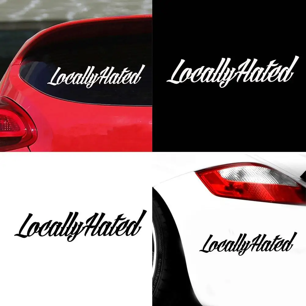 

50% HOT SALES Locally Hated Letters Reflective Car Vehicle Body Window Decals Sticker Decor