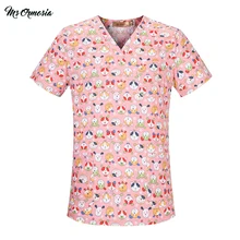 Новые собаки с принтовым дизайном хлопок медицинская шапочка на каждый день топы унисекс рабочая одежда для больниц форма скраб лаборатории одежда униформа для сотрудниц спа-салонов для ролевых игр, медсестра