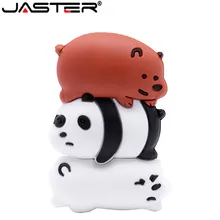 JASTER Lovely Panda Pen Drive  USB 2.0 Flash Drive Disk Real Capacity Gift Memory Stick Pendrive 4GB 8GB 16GB 32GB 64GB