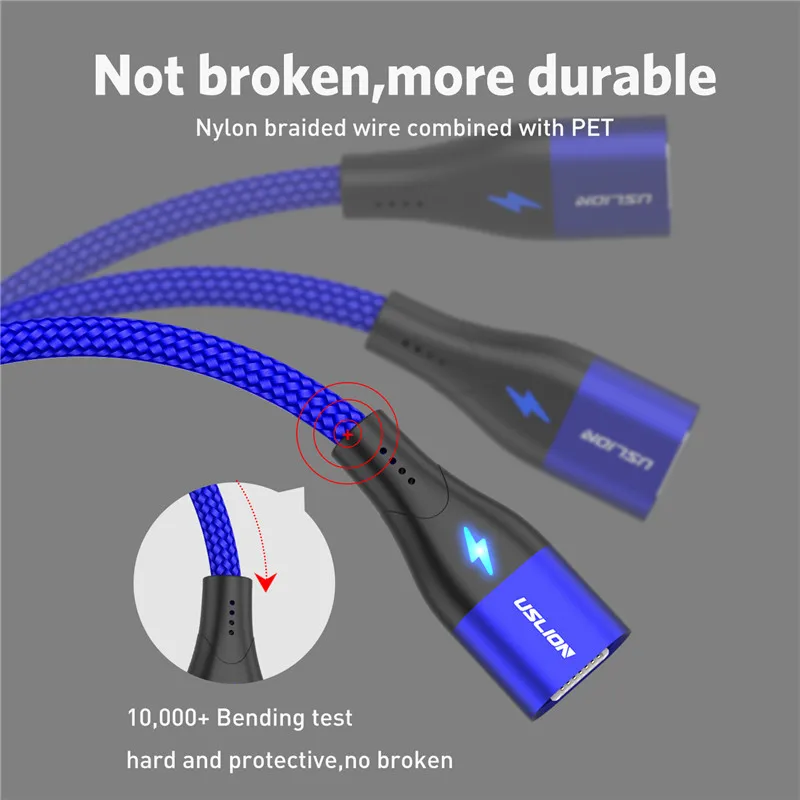 Магнитный кабель быстрой зарядки с плоской головкой type C Micro USB кабель для iPhone 11 Pro MAX 6 6S 7 8 Plus телефонный кабель
