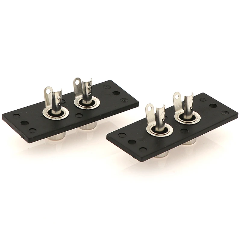 Audio av adapter 2pcs 2 Way copper core RCA terminal wall panel plate input