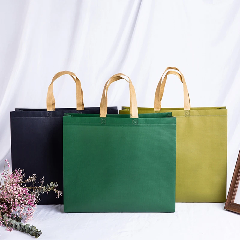 

Non-Woven Fabric Portable Shopping Bag Large Storage Reusable Shopping Bag Environmental Casual Tote Bag Organizer Grocery Bag