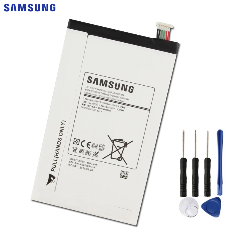 Samsung сменный аккумулятор EB-BT705FBC EB-BT705FBE для samsung GALAXY Tab S 8,4 T700 T705 планшет аккумулятор 4900 мАч