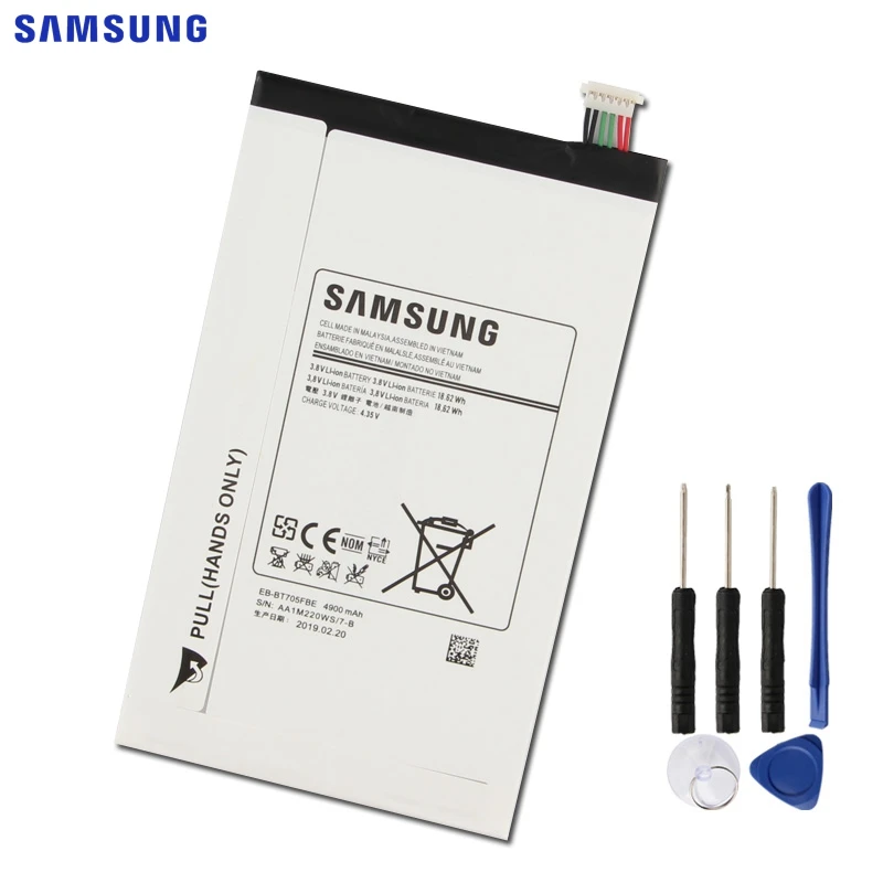 Pаспродажа Samsung оригинальный сменный аккумулятор EB BT705FBC EB BT705FBE для samsung GALAXY Tab S 8,4 T700 T705 планшет аккумулятор 4900 мАч
