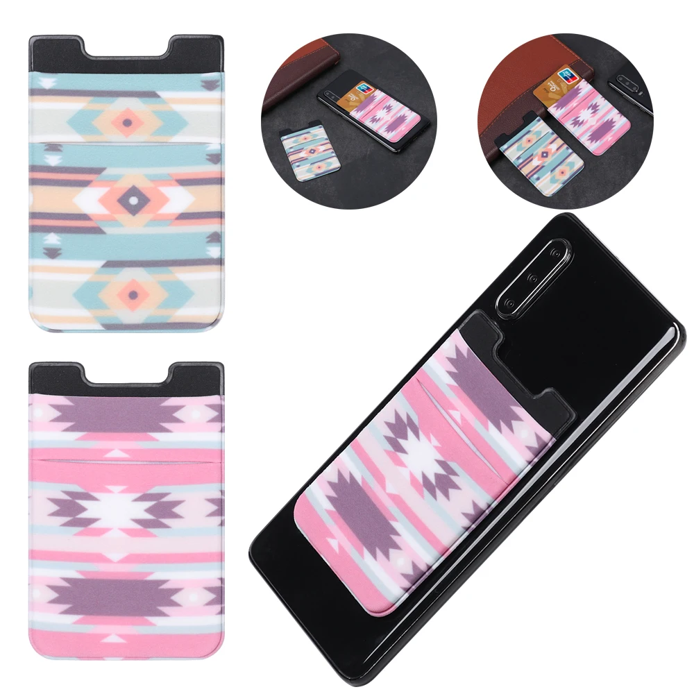 

1Pcs Adhesive Sticker Back Cover Credit Card Holder Unisex Bag Case Pouch For Cell Phone Women Men ID Bus Card Key Wallet Purse