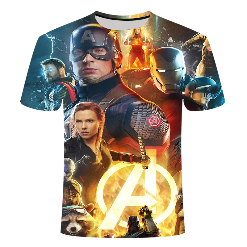 Новинка, футболка Marvel Avengers 4 final, футболка с 3d принтом супергероя Америки, футболка для косплея, Мужская Новая летняя модная футболка - Цвет: TX102