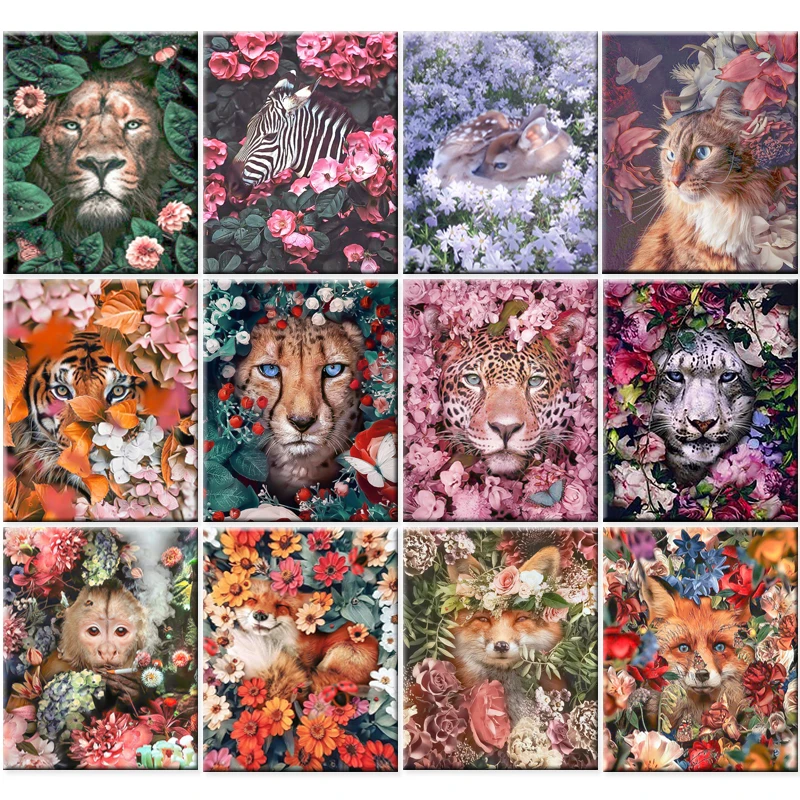 Lovely Animals DIY Painting By Numbers Kit Acrylic Handpainted Oil Art Wall Pics Lovely Animals DIY Painting By Numbers Kit Acrylic Handpainted Oil Art Wall Pics