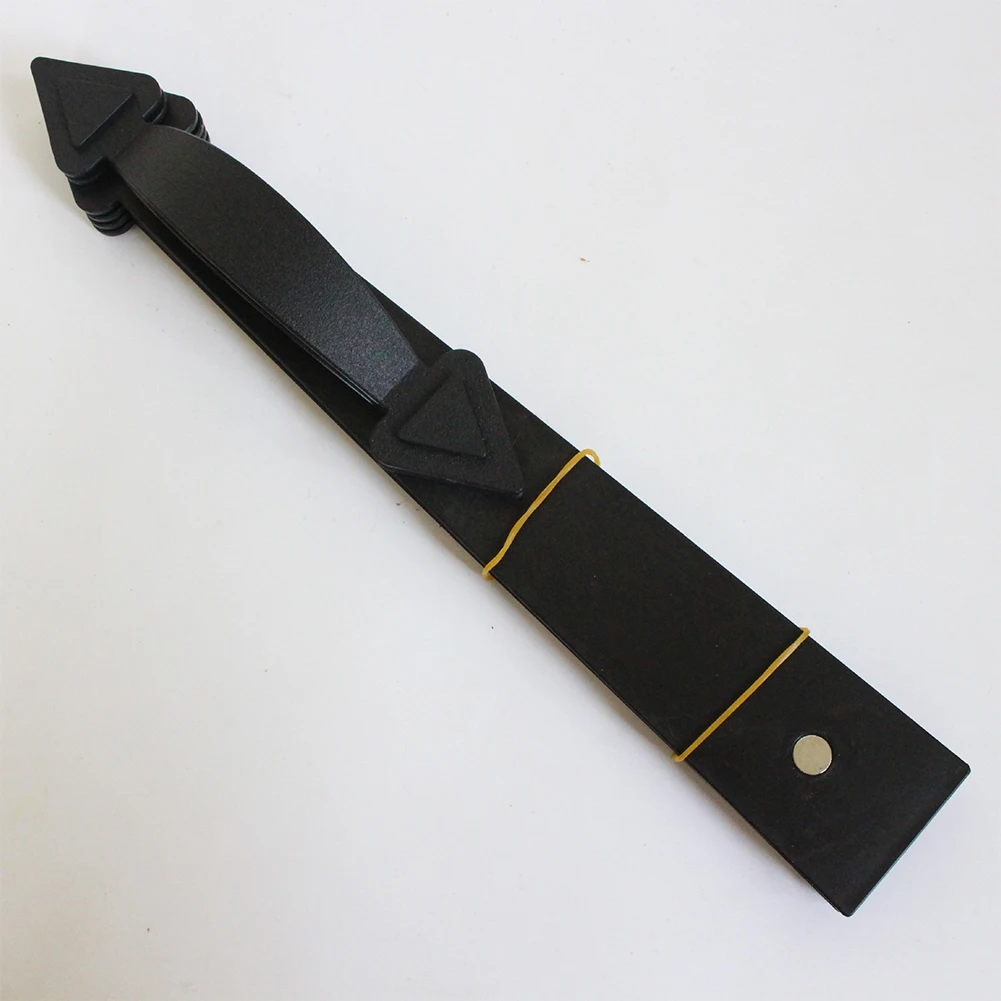 

6pcs Garage Door Handle Magnetic Wear Resistant Carriage Easy Install Hinge Interior Home Accents Hardware Decorative Black ABS