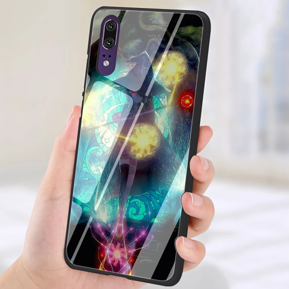 Konosuba чехол для телефона из закаленного стекла для huawei P10 P20 P30 Lite Pro P Smart